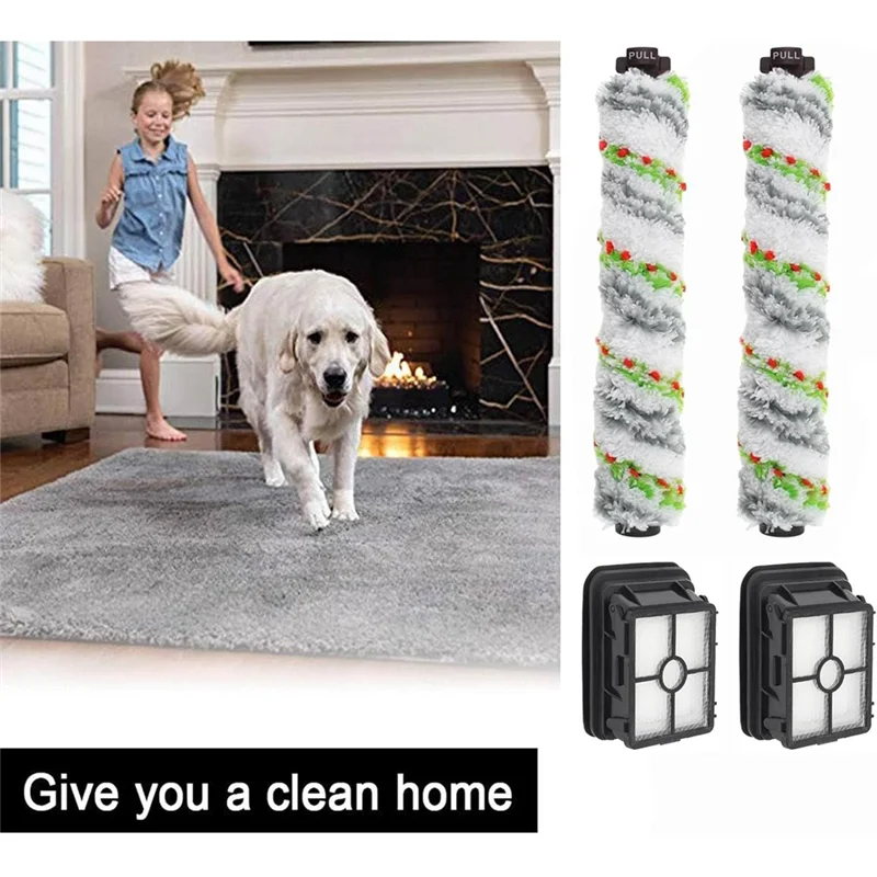 

A83I-Vacuum Brush Rolls 1868 Multi-Surface And 1866 Vacuum Filters For Bissell Crosswave 2306A 1785A 3888A Vacuum Cleaner
