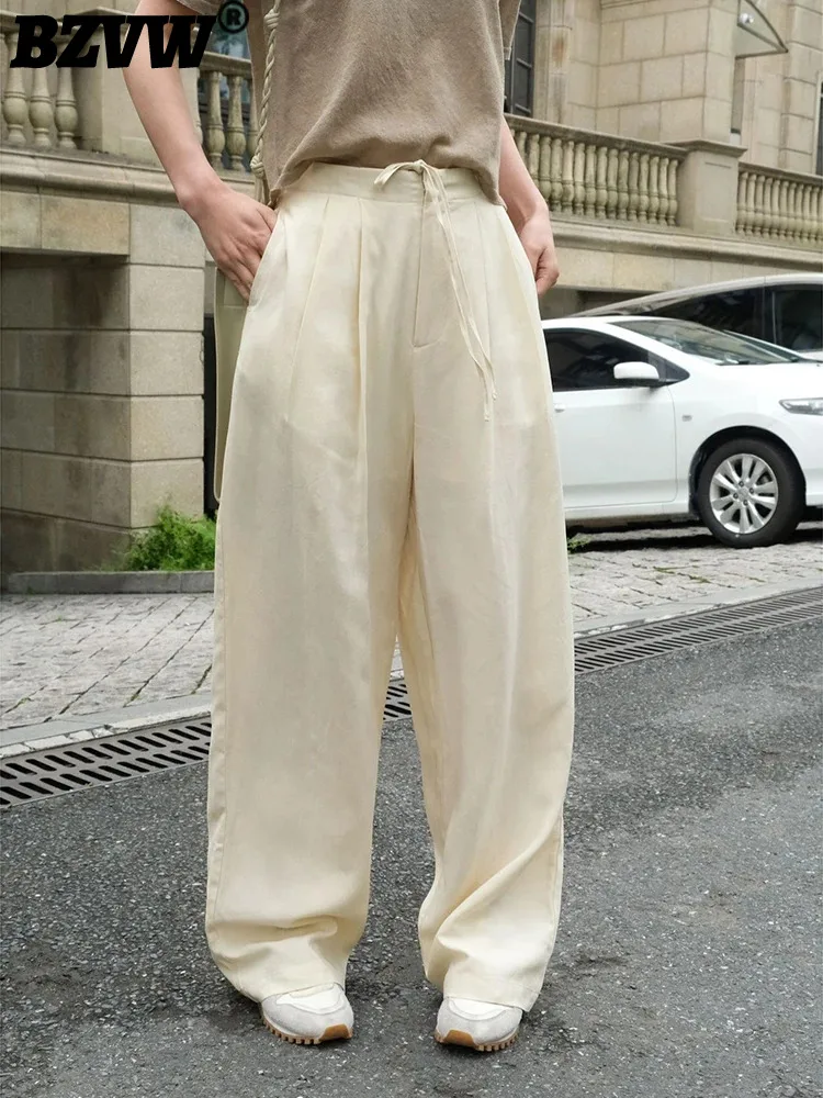 

Модные солнцезащитные брюки BZVW для женщин, широкие брюки с завязками и высокой талией, уличная одежда, Новинка лета 2024, 26D9116