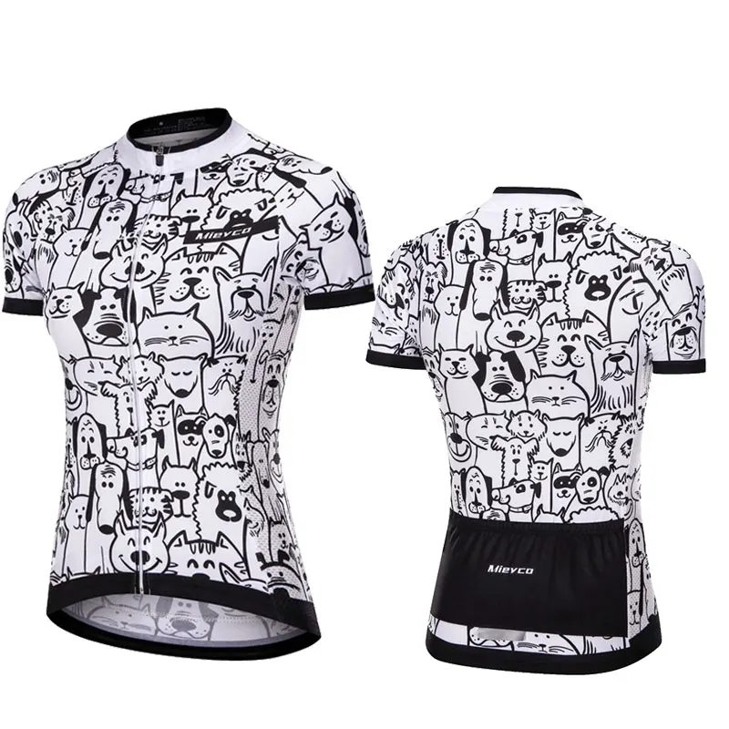 Maillot de cyclisme avec poches arrière pour femme, vêtements de vélo, vêtements de VTT, blanc, chemise de vélo de montagne, 2023