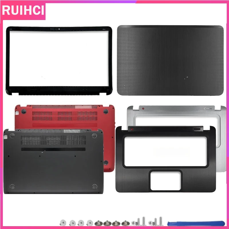 

For ENVY6-1000 1015TX 1005TX TPN-C103 New Laptop LCD Back Top Cover Front Bezel Hinges Palmrest Upper Bottom Base Case Black