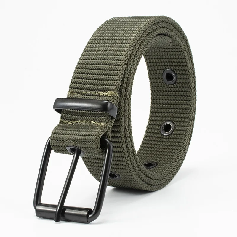 Army Green Students Belt Quick Release Tactical Belts Fashion Men Canvas Waistband Outdoor Hunting Hiking New