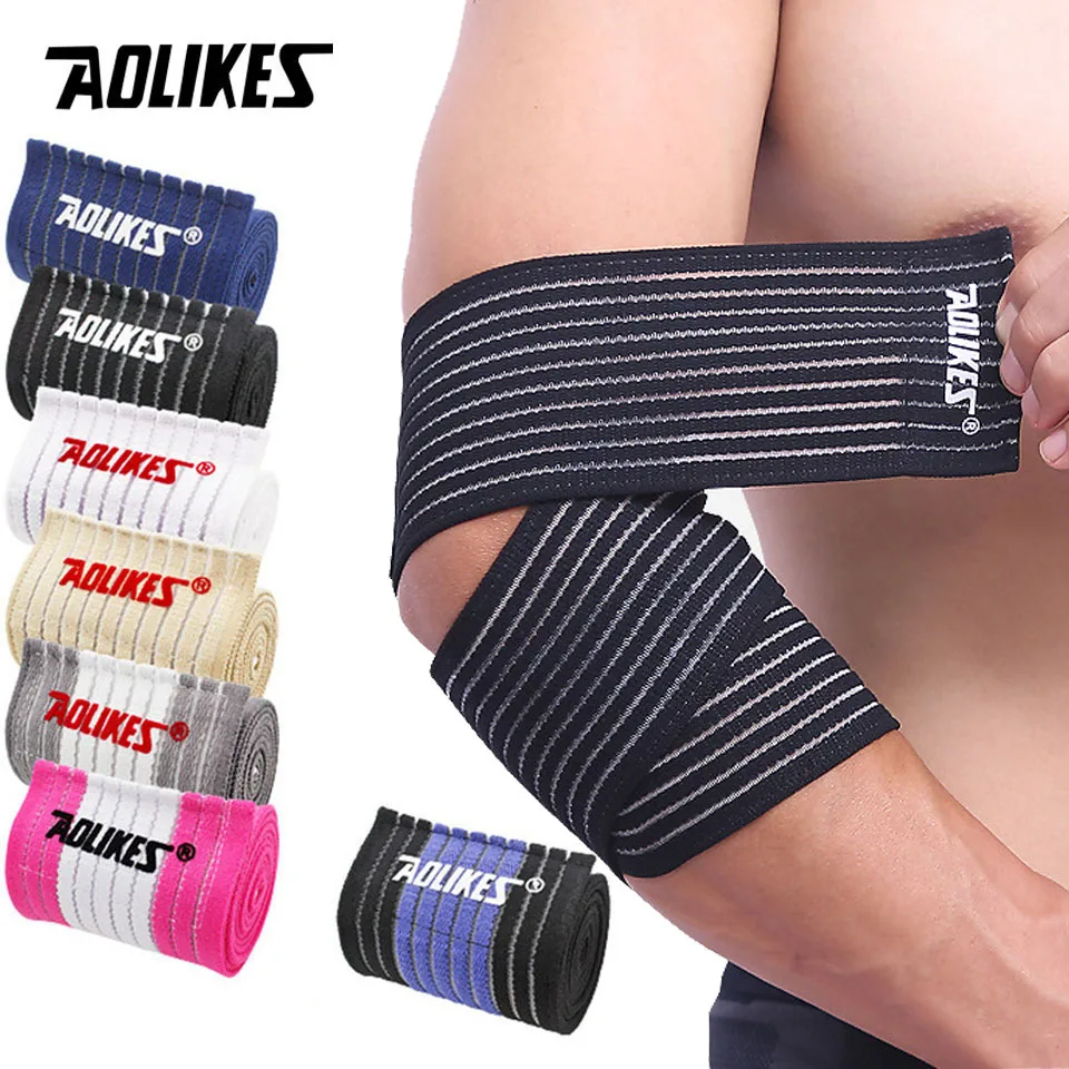 AOLIKES 1PCS Basketball Badminton Tennis Elbow Pad Ankle Brace Wrap Support Elastic Gym Sport Elbowband Fitness Bandage