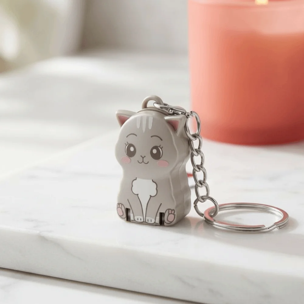 Portable Compact Nail Clippers Cat-shaped Keychain Pendant Nail Trimmer Foldable Decoration Fingernail Trimmer Keychain