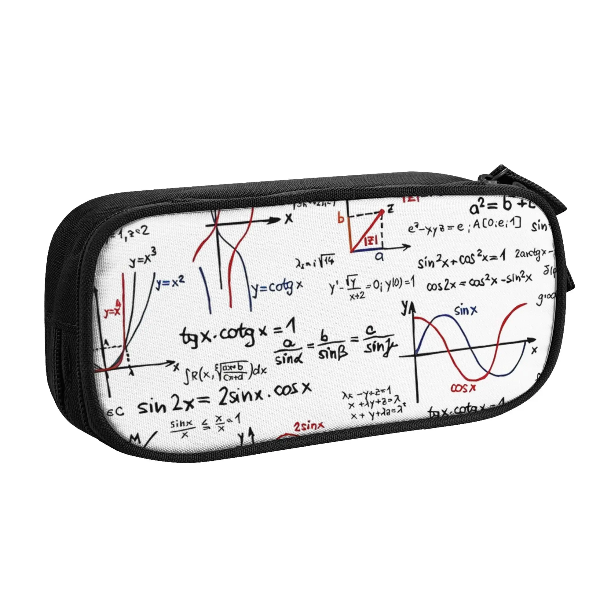 1 piece Lightweight Formulas Numbers Pencil Case Student Pen Bag Mathematics Office Pencil Pouch