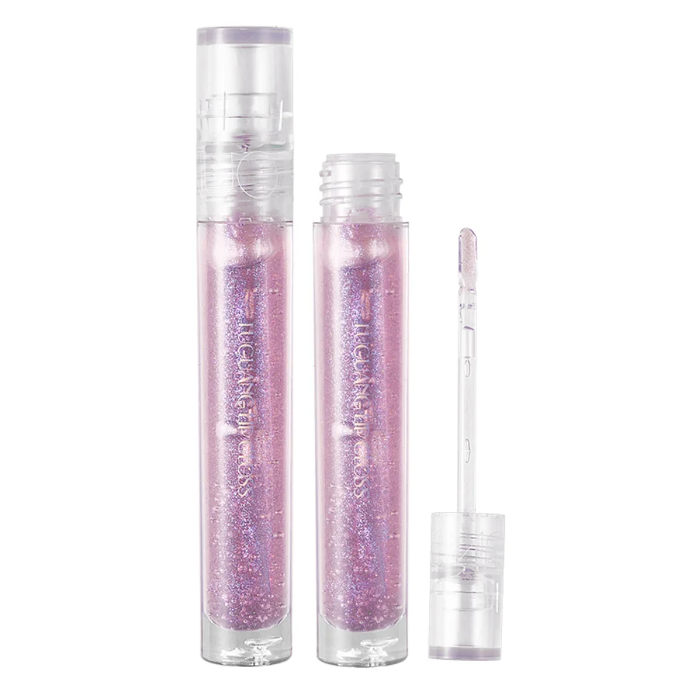 Glänzende Perlen-Feuchtigkeitscreme, farbverändernder Lipgloss, transparenter 3D-holografischer, aufpolsterndes Lippenöl, Lippen-Make-up, prallere, nahrhafte Pflege