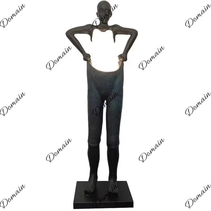 Nordic Art Sculpture Humanoid Pants Large Abstract Resin Creative Ornament Landscape Decoration Crafts