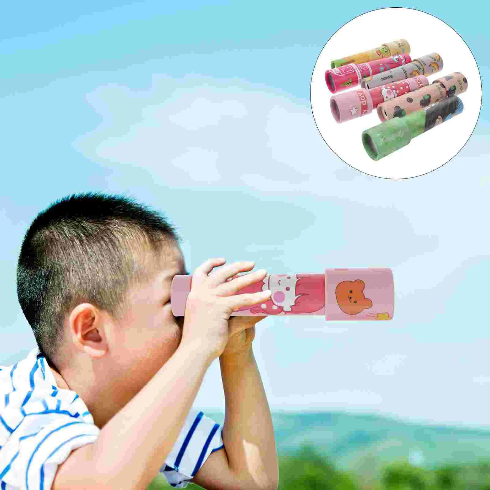 30 Pcs Kaleidoscope Scientific Toy Children Explore Paper Kaleidoscopes Kids Cartoon Retro