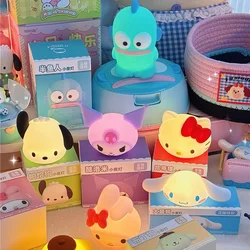 Sanrio Anime Hello Kitty Melody Cinnamoroll Mermaid Hanton Silicone Night Light Cute Cartoon Children's Bedhead Decoration Light