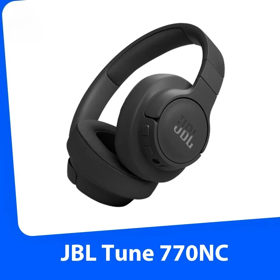 Casque Bluetooth JBL TUNE 770NC, écouteurs sans fil à réduction de bruit active, musique, jeux, longue portée
