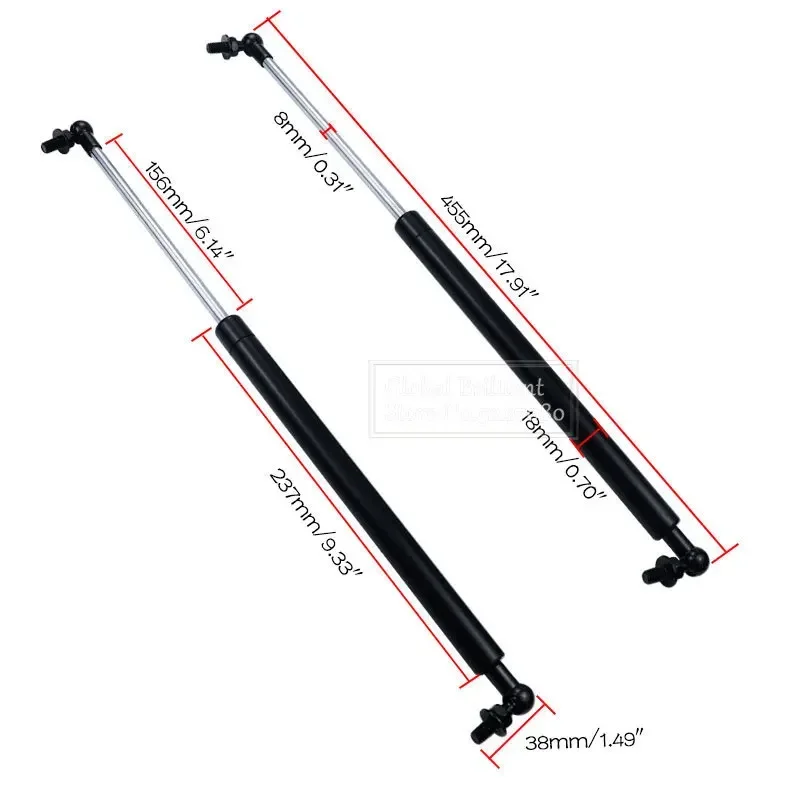 5345069025 Pair Car Front Bonnet Hood Cover Gas Struts Shock Lift Supports For Toyota Land Cruiser 100 Lexus LX470 1998-2007