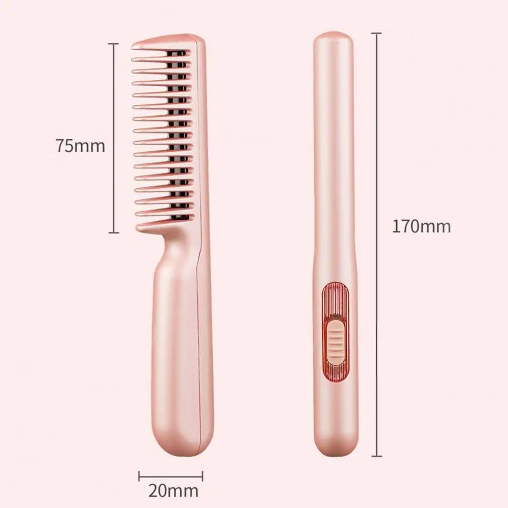 High Quality Straight Hair Combs USB Interface Fast Heating with Charging Cable Straightening Comb for Home