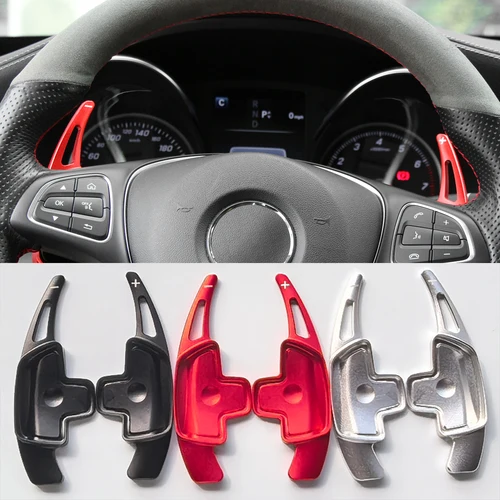 Para mercedes-benz Clase A W177 V177 B C E clase W205 W246 W213 GLA paletas para volante de coche paletas de cambio de aluminio