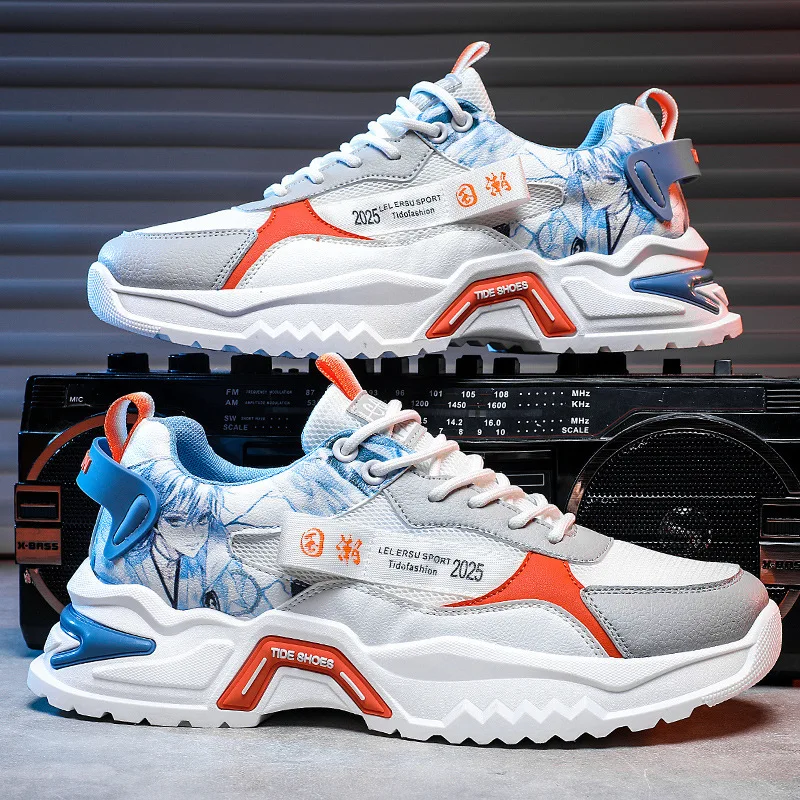 موضة أحذية رياضية من الجلد عدم الانزلاق منصة منخفضة أحذية رياضية الأزواج في الهواء الطلق أحذية رجالي عادية تشغيل أحذية رياضية Zapatillas Mujer