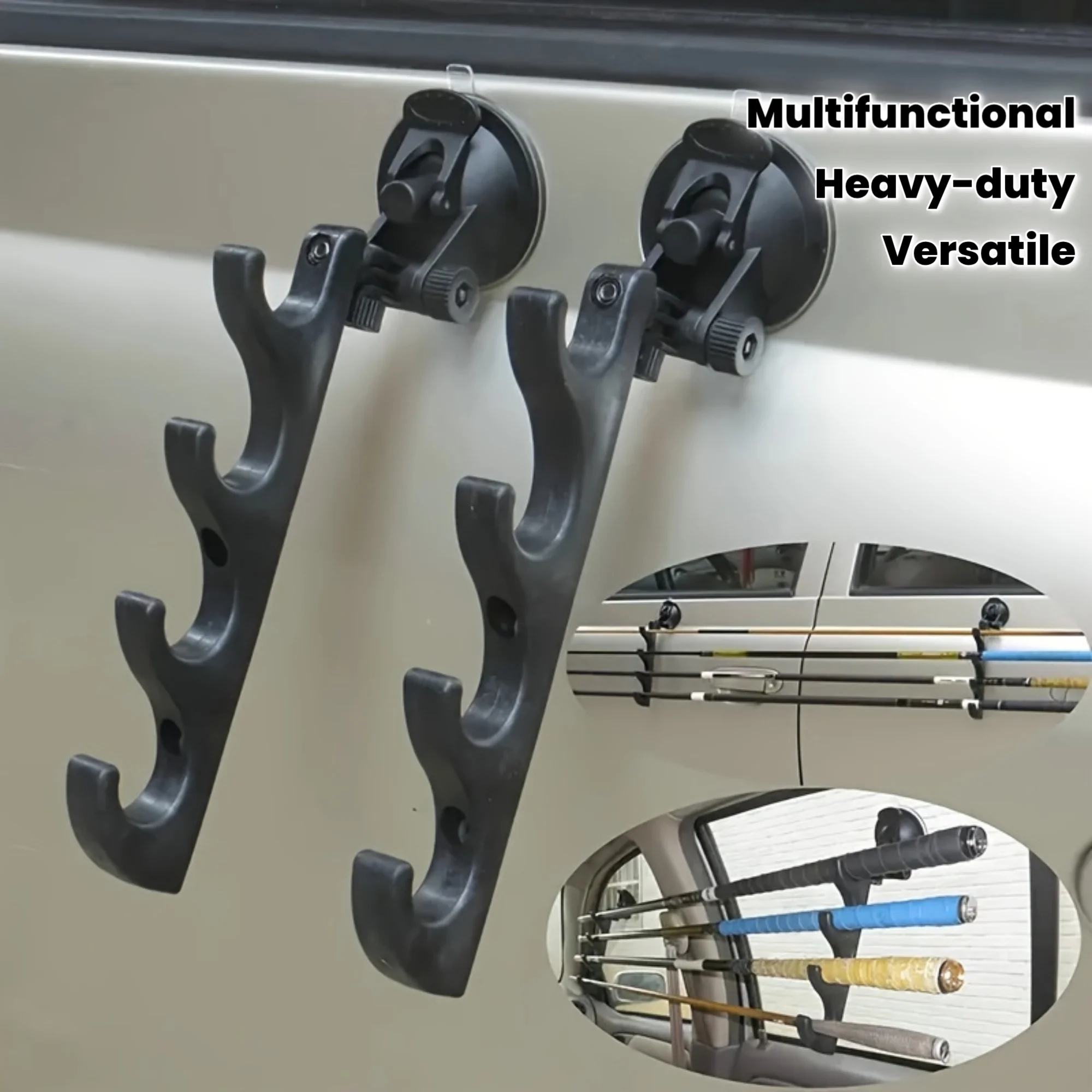 1 Fishing Rod Storage Bracket Car Mounted Suction Cup Fishing Rod Placement Rack Fishing Accessories Fishing Rod Storage Device