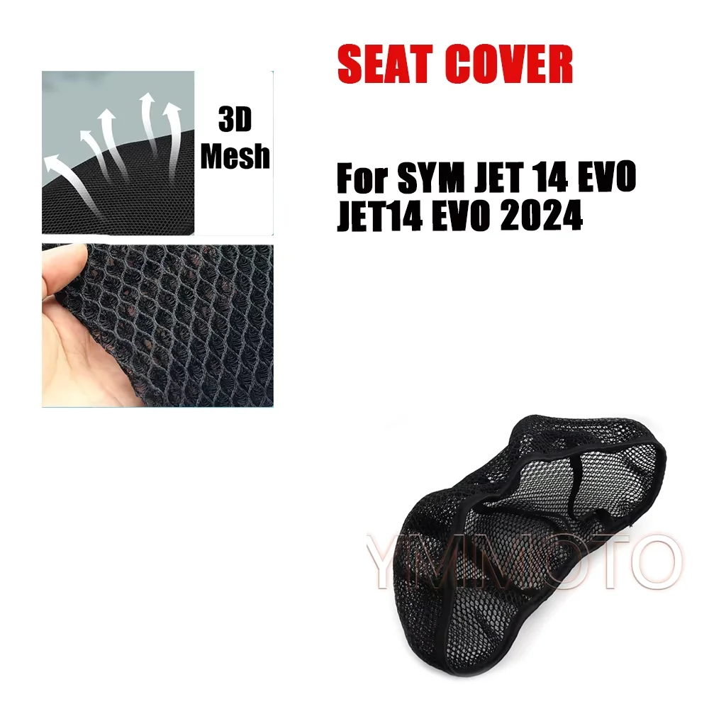 

For SYM JET 14 EVO JET14 EVO 2024 Motorcycle Accessories Seat Cushion Cover Anti-Slip Mesh Fabric Protector
