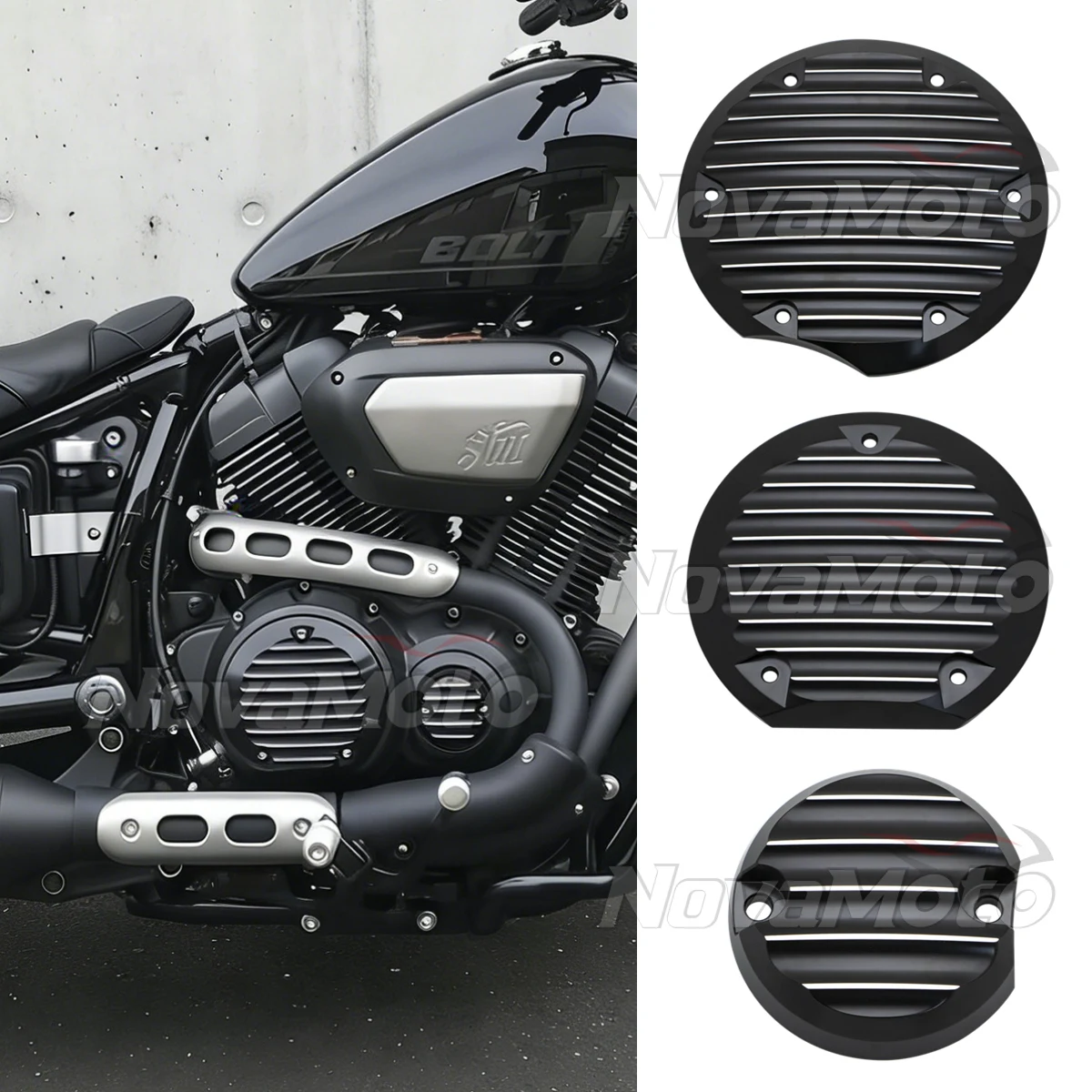 

Motorcycle Accessories CNC Aluminum Dress Up Engine Cover Set For Yamaha XVS950 XV950 XVS 950 XV 950 Bolt 950 SPEC R/C 2013-2021