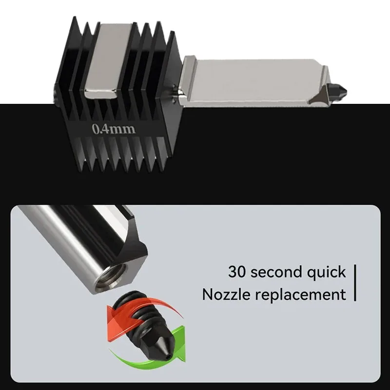 0.2/0.4/0.6/0.8 มม.สําหรับ 3D เครื่องพิมพ์สําหรับ Bambu lab A1 mini Hotend Kit เหล็กชุบแข็งหัวฉีดไม้ไผ่ Lab A1/A1 mini อุปกรณ์เสริม