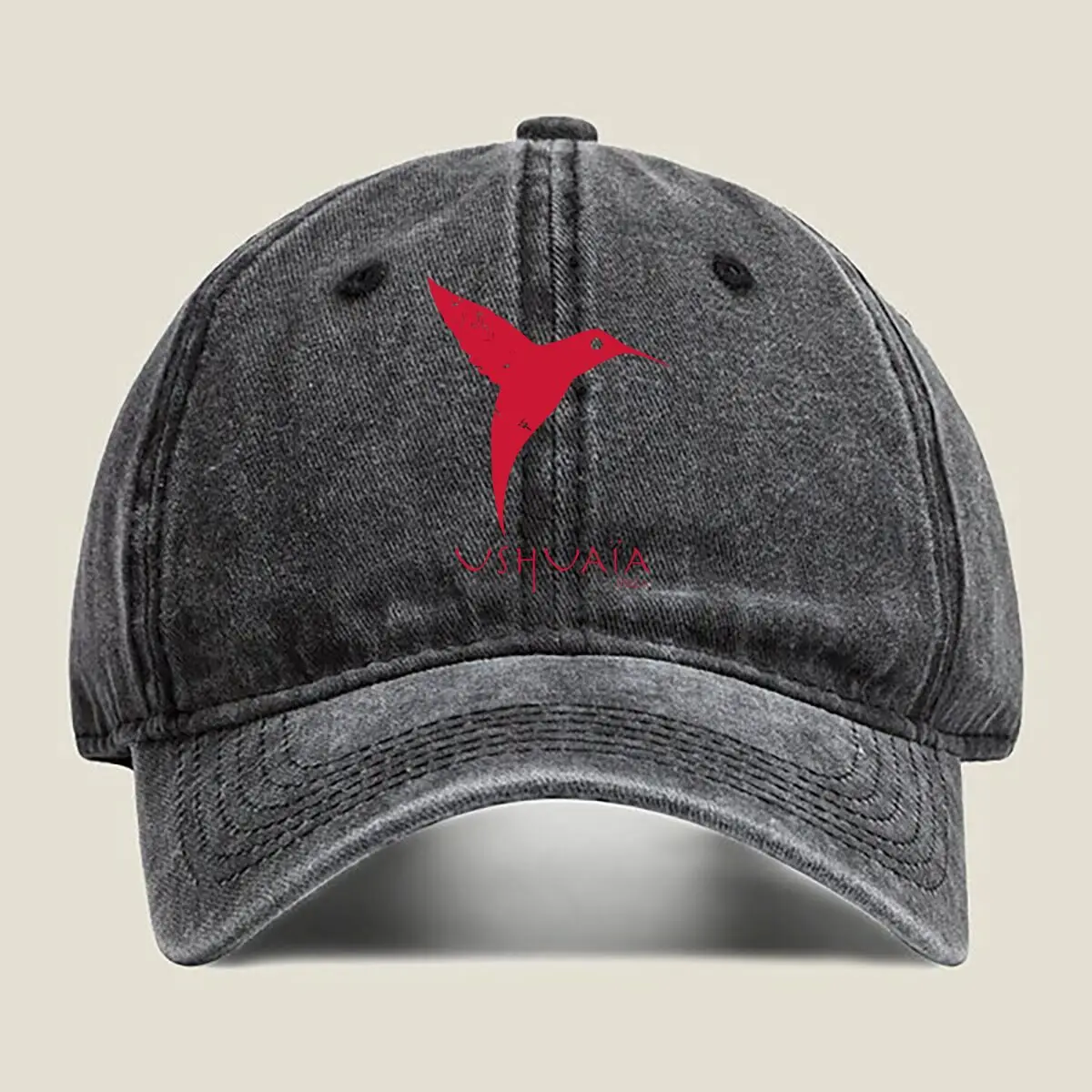 

Ushuaia Hummingbird Travel - Themed Art Washed Baseball Cap
