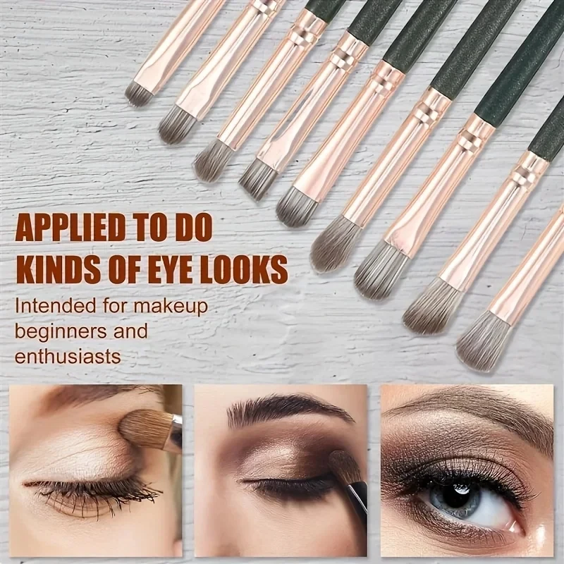 مجموعة فرش مكياج مكونة من 14 قطعة، شعيرات نايلون ناعمة، فرشاة كريم أساس، فرشاة ظلال عيون، مجموعة فرش مكياج متعددة الوظائف للسفر #6