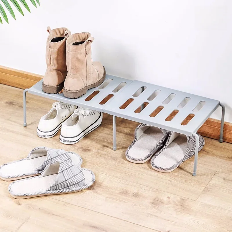 Layered Shoe Rack Extensible Shoe Hanger Storage Space Saving Shelf Telescopic Storage Rack Household Kitchen Cabinet Organizer