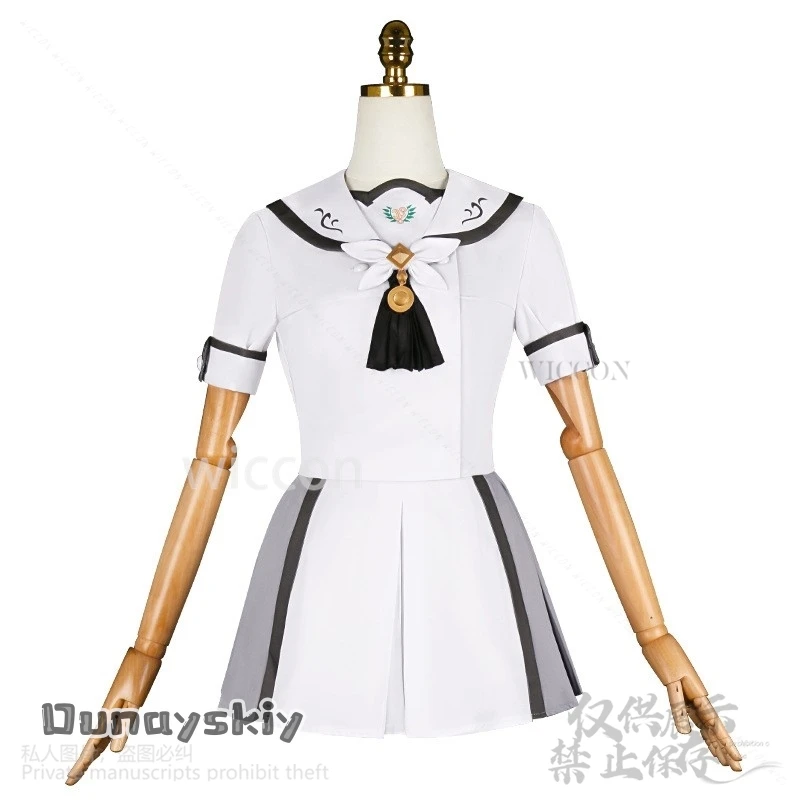 أنيمي Galgame جيوب الصيف تأثيري Tsumugi Wenders زي سترة صفراء JK زي مدرسي فستان لوليتا شعر مستعار جيراي كي مخصص