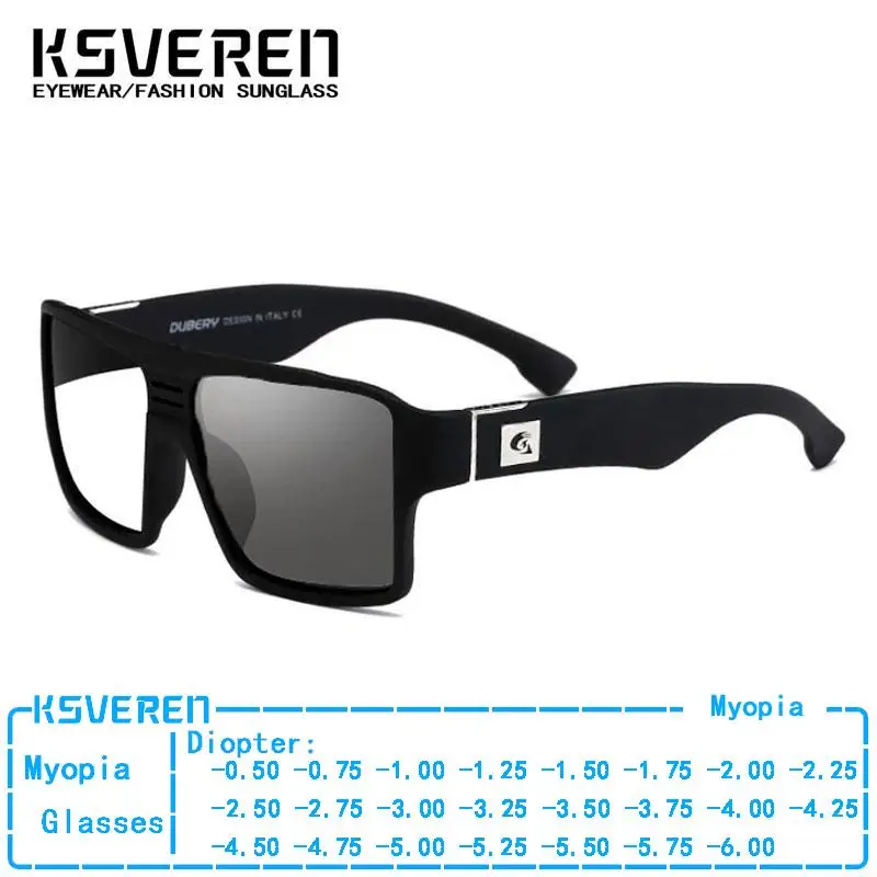 

Classic Designer Square Photochromic Myopia Glasses Men Women Finished Nearsighted Eyewear Outdoor Discolored Optical Glasses