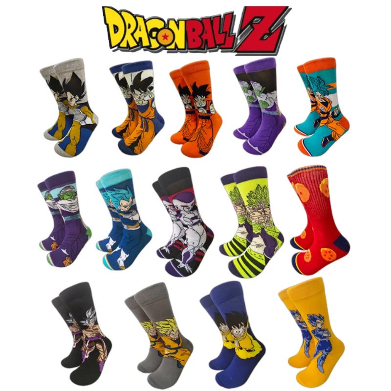 Dragon Ball Socks Adult Child Universal Anime Vegeta Goku FRIEZA Broly Super Personality calzino lungo in cotone Casual calzino traspirante