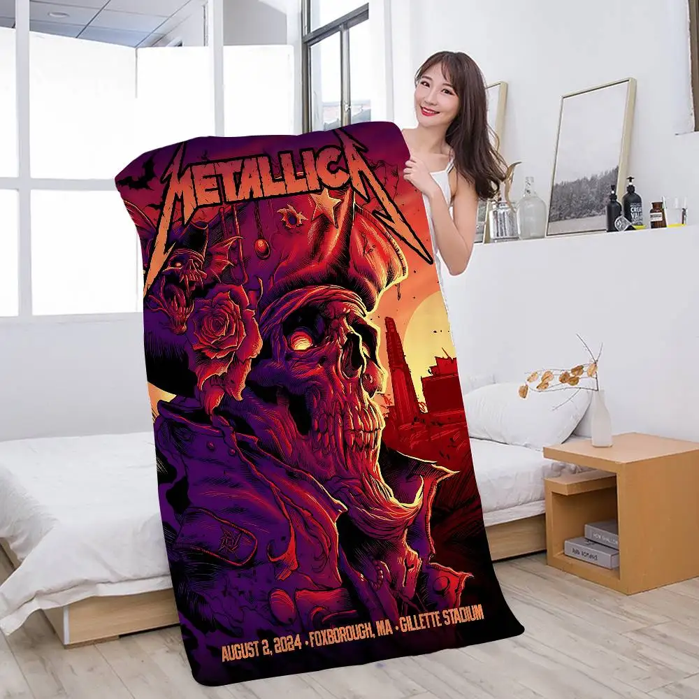Rock Band M-METALLICA Classic Microfiber Blanket Quick Drying Beach Towels Oversized Printing Super Absorbent Pool Towel Blanket