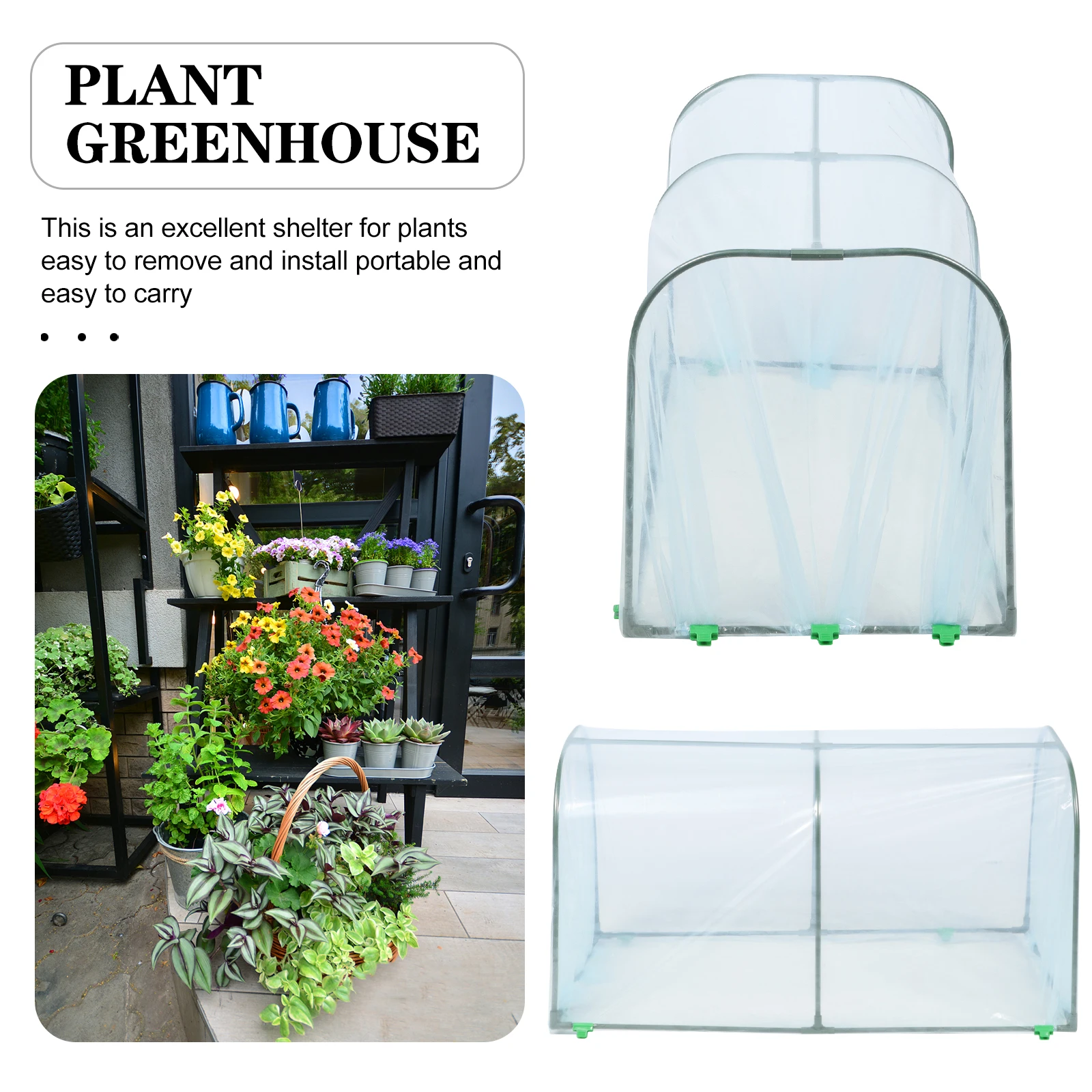 

Plant Greenhouse Winter Proof Net PE Plastic Coated Tube For Flowers Balcony Yard Outdoor Indoor Growing