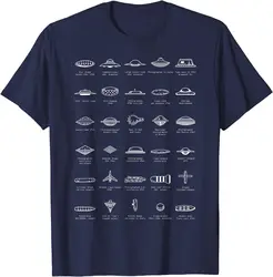 UFO Types Flying Saucer Model Alien Enthusiast Space Gift T-Shirt