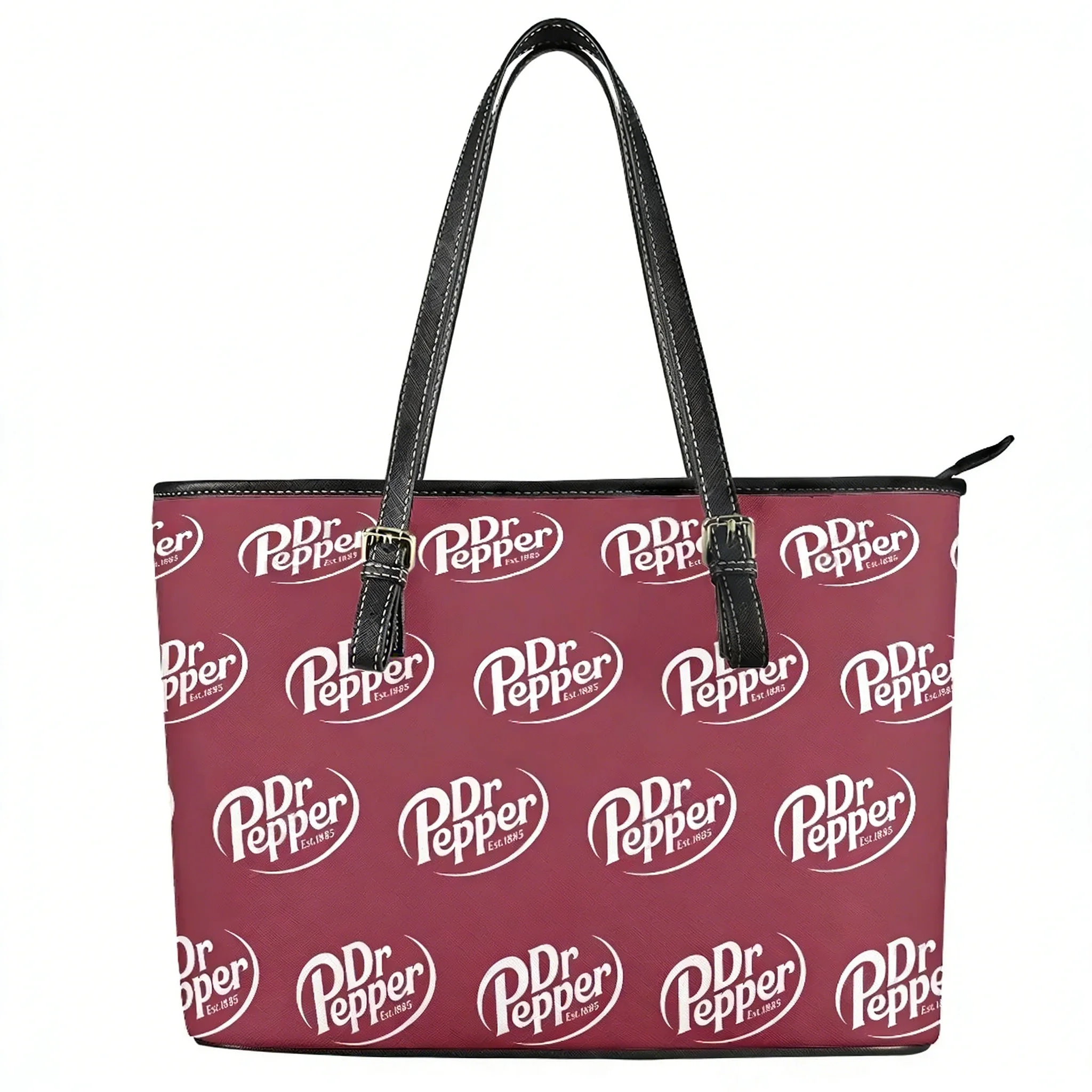 

Сумка-тоут Dr Pepper Carbonated Soft Drink, персонализированная, для женщин и мужчин, кожаная, деловая, дорожная, на плечо