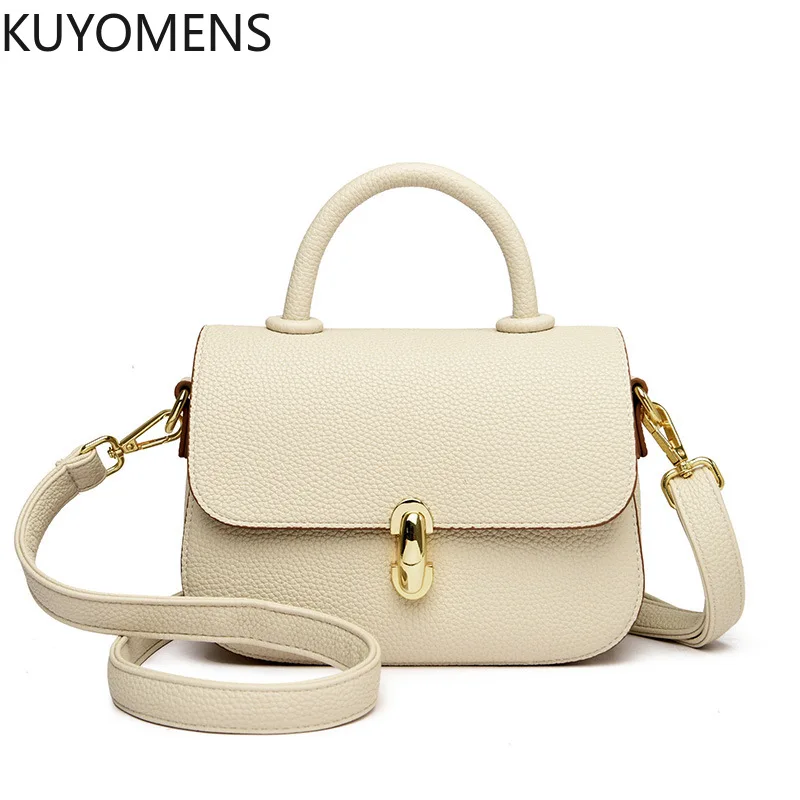 Luxury Soft Genuine Leather Handbag Fashion Women Shoulder Messenger Bag Solid Color Cowhide Tote Fashion Female Crossbody Sac