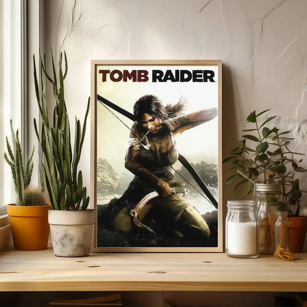 تومب رايدر مطبوعات وملصقات ذات نوعية جيدة غرفة عتيقة مقهى ديكور ديكور المنزل