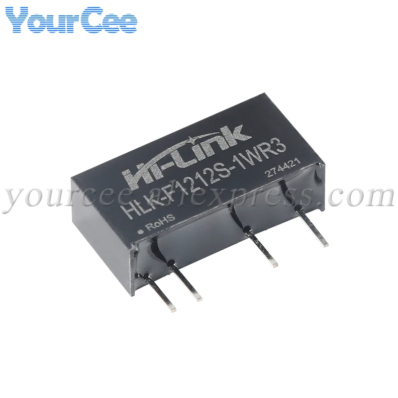 F1212S DC DC Isolated Power Module 12V to 12V 84mA DC to DC Short Circuit Protection HLK-F1212S-1WR3