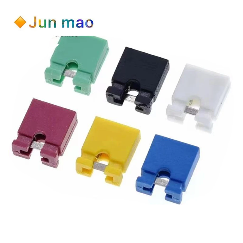 60Pcs Colorful Pin Header Standard Computer Jumper Blocks Connector 2.54 mm 3 1/2 Hard Disk Drive Motherboard Expansion Card
