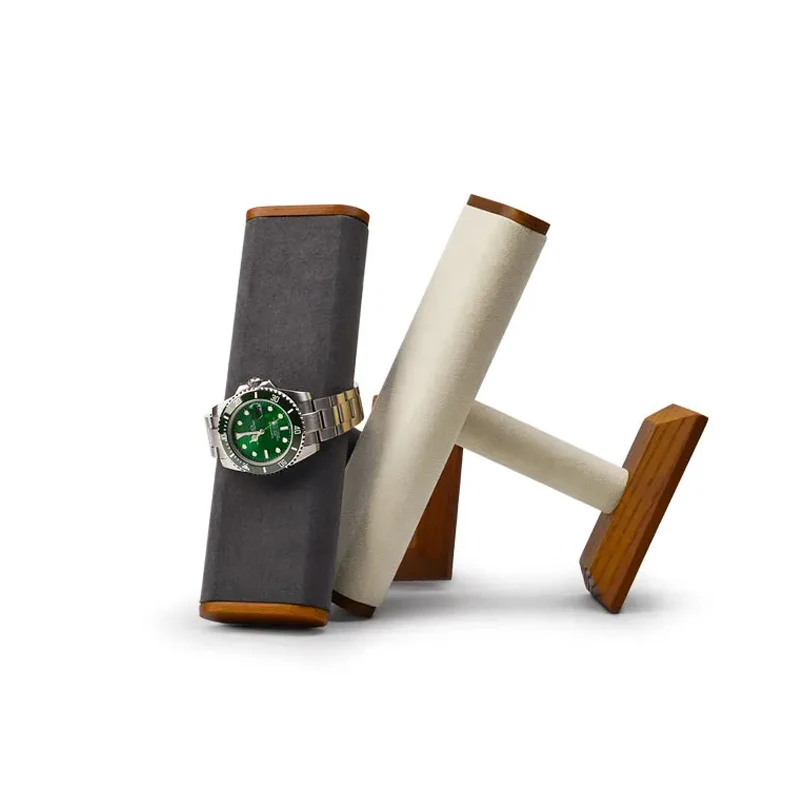 

Oirlv Retro Wooden T-Bar Watch Display Stand Jewelry Organizer Holder for Watch Bracelet Countertop Table Top Jewelry Tower