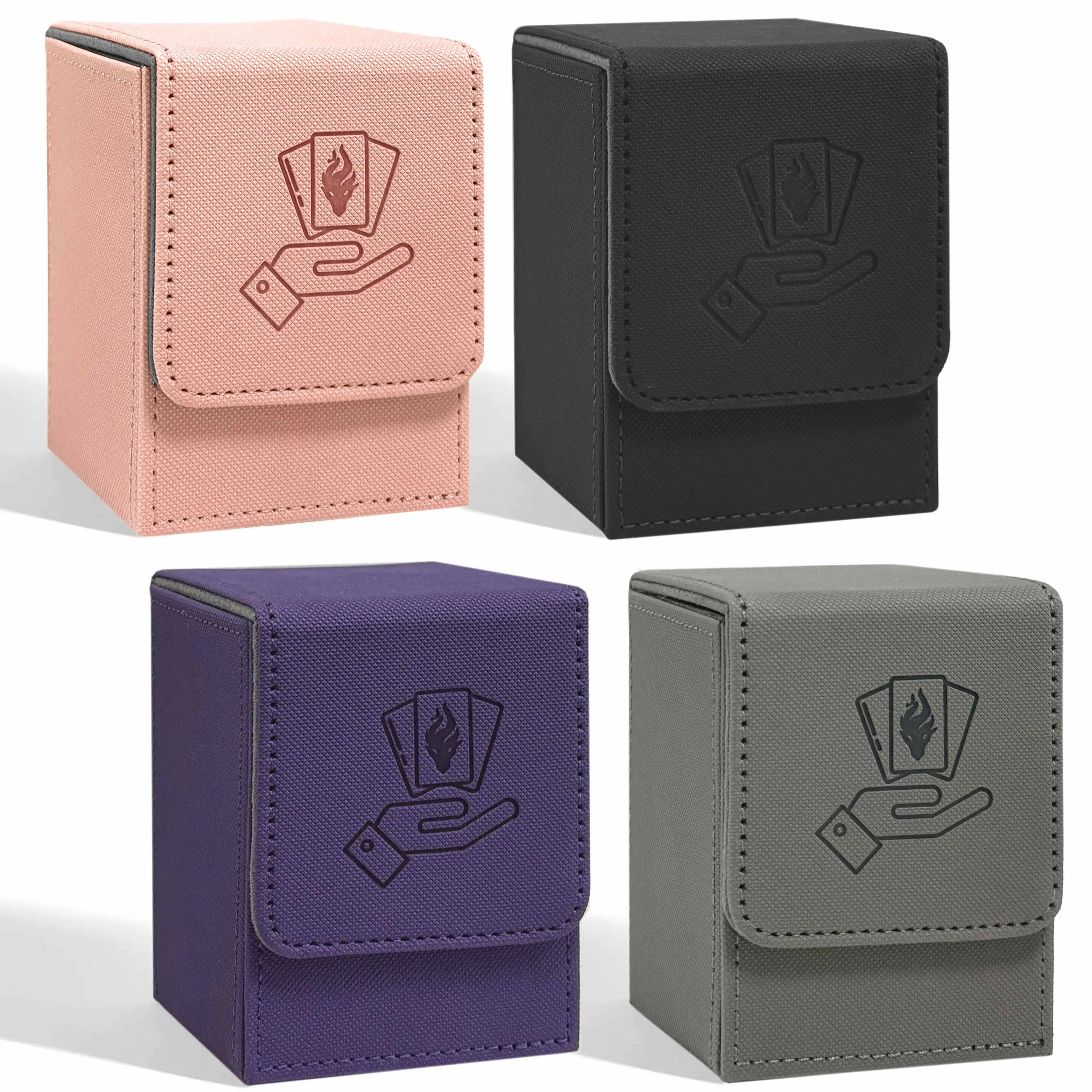 Magnetic Trading Card Deck Box, Card Storage Holder for Commander‑Style Decks, Fit 110 Cards, Portable Card Box for TCG Cards