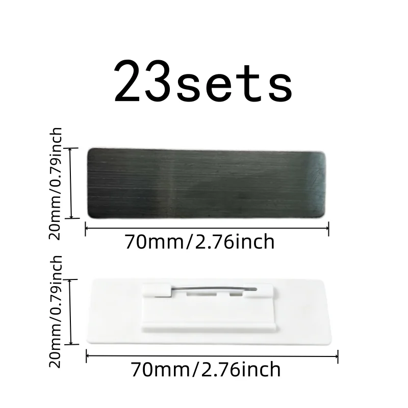23 pcs Employee Identification Pins, Durable Non-Fading and Smooth Writable Area, ideal for School Conference Pins