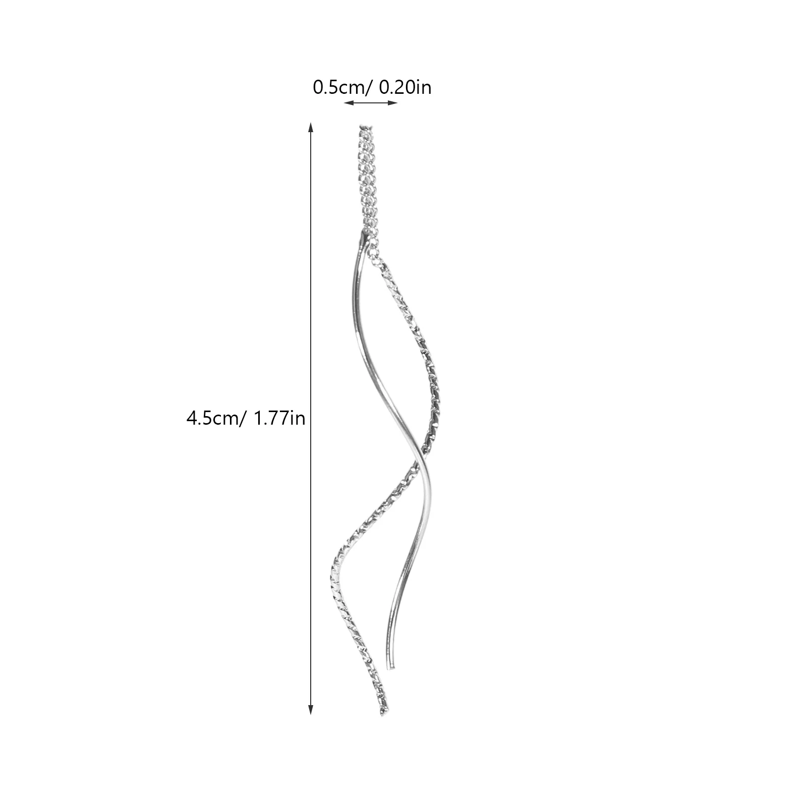 زوجان من الأقراط الحلزونية النسائية الأنيقة وخفيفة الوزن وطويلة متدلية للمجوهرات اليومية والأذن العصرية