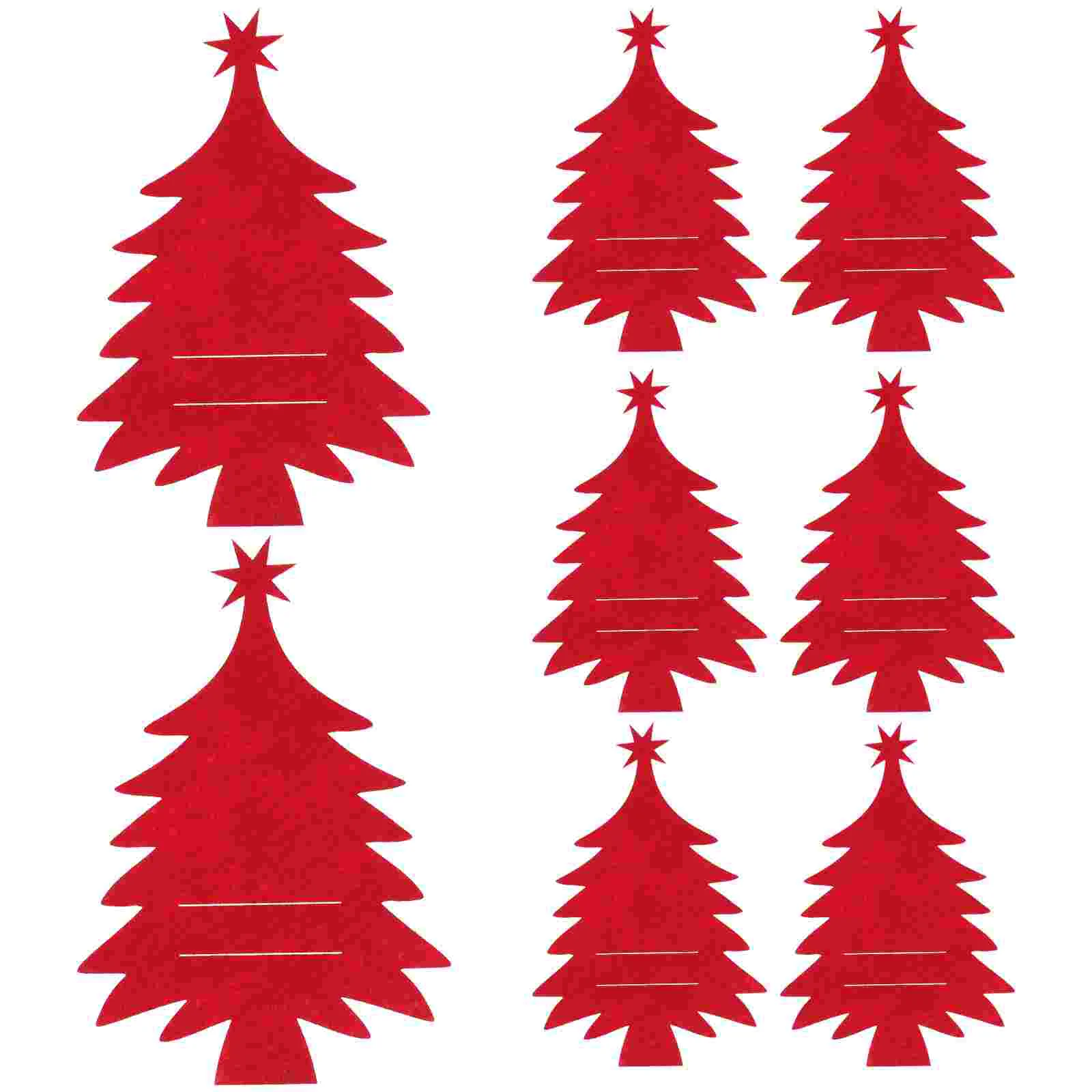 

8 Pcs Christmas Tree Cutlery Bag Knob Covers Gnome Decorations Holder Festival Silverware for Party Dining Table