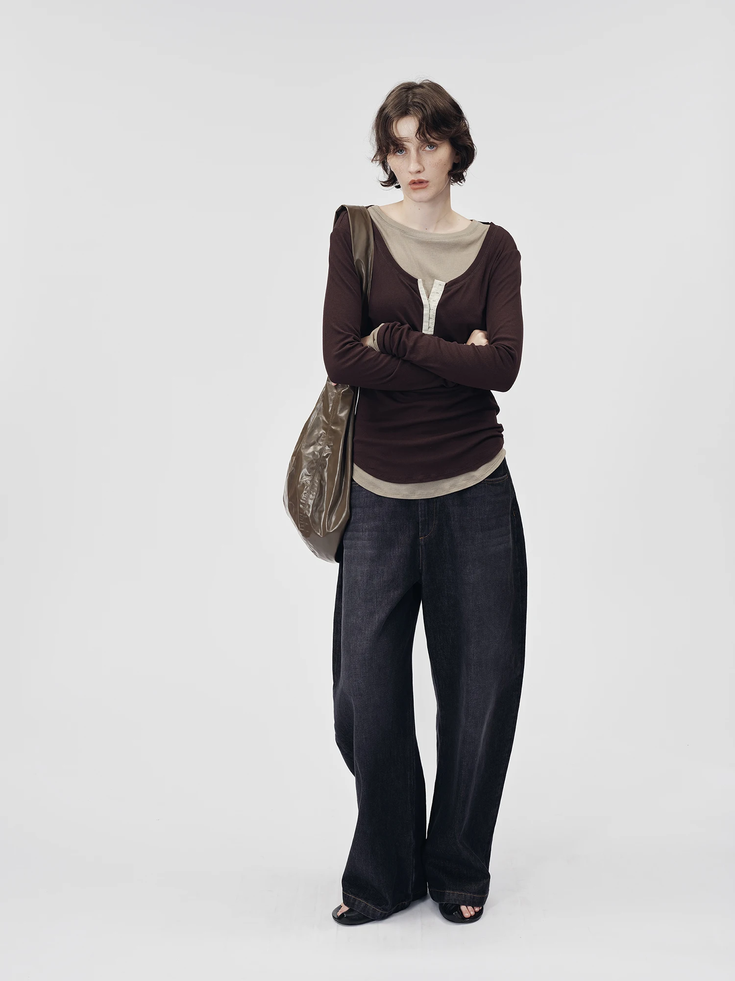 

Molin Casual Loose Wide Leg Jeans Blend of Lenzing Cotton And Banana Fiber Straight Cut Commute Sle Women's Premium Denim