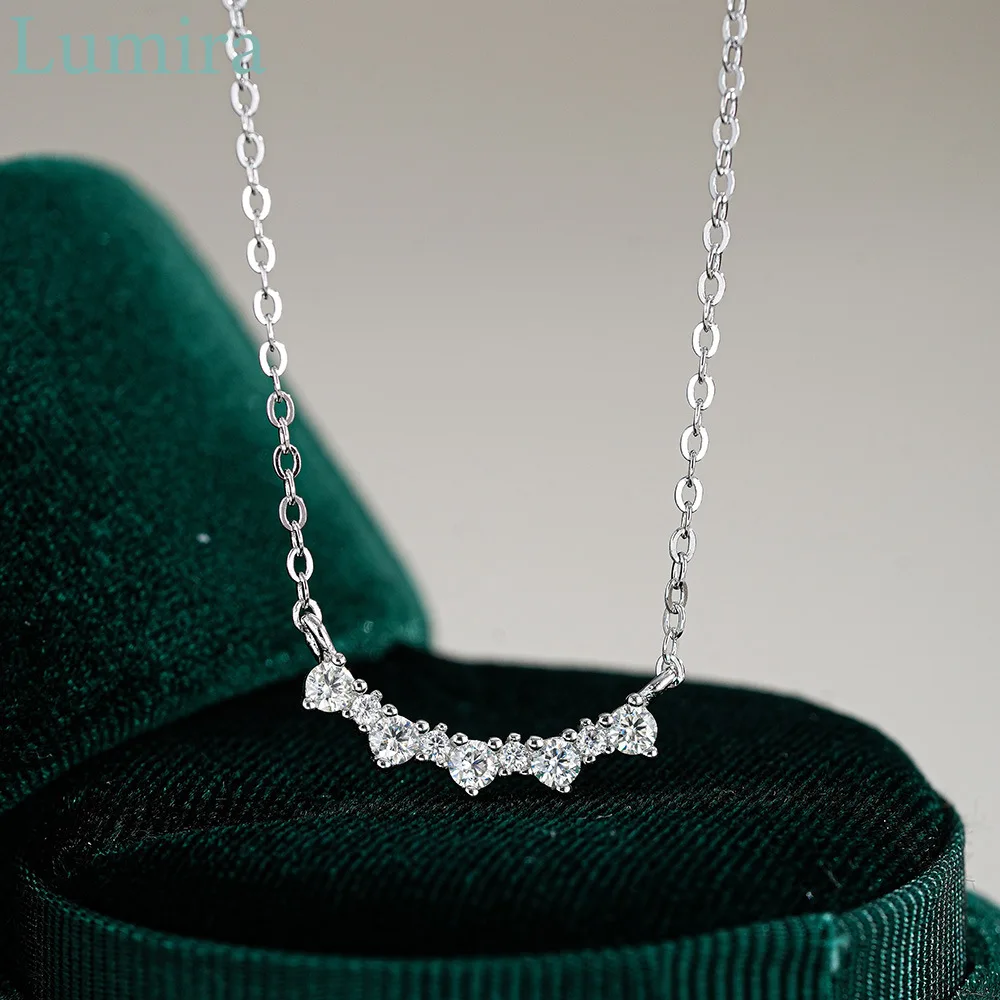 

Lumira Full Diamond Platinum PT950 Collar Necklace for Women Evening Wear Necklace Moissanite Pendant Valentines Gift