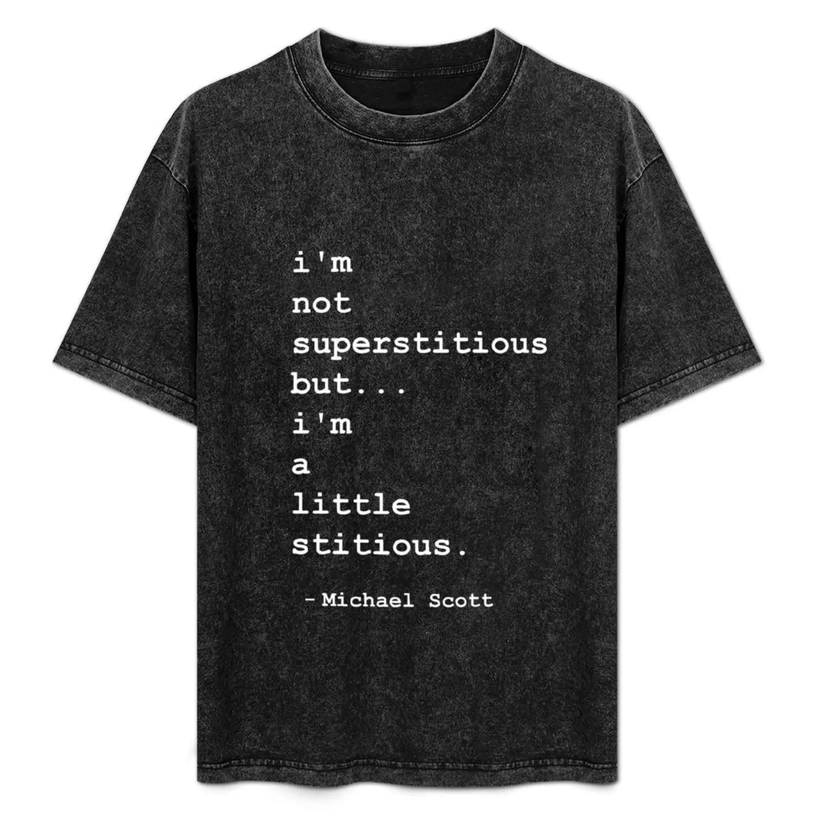 

A Little Stitious T-Shirt Water Resistant Casual T-Shirt