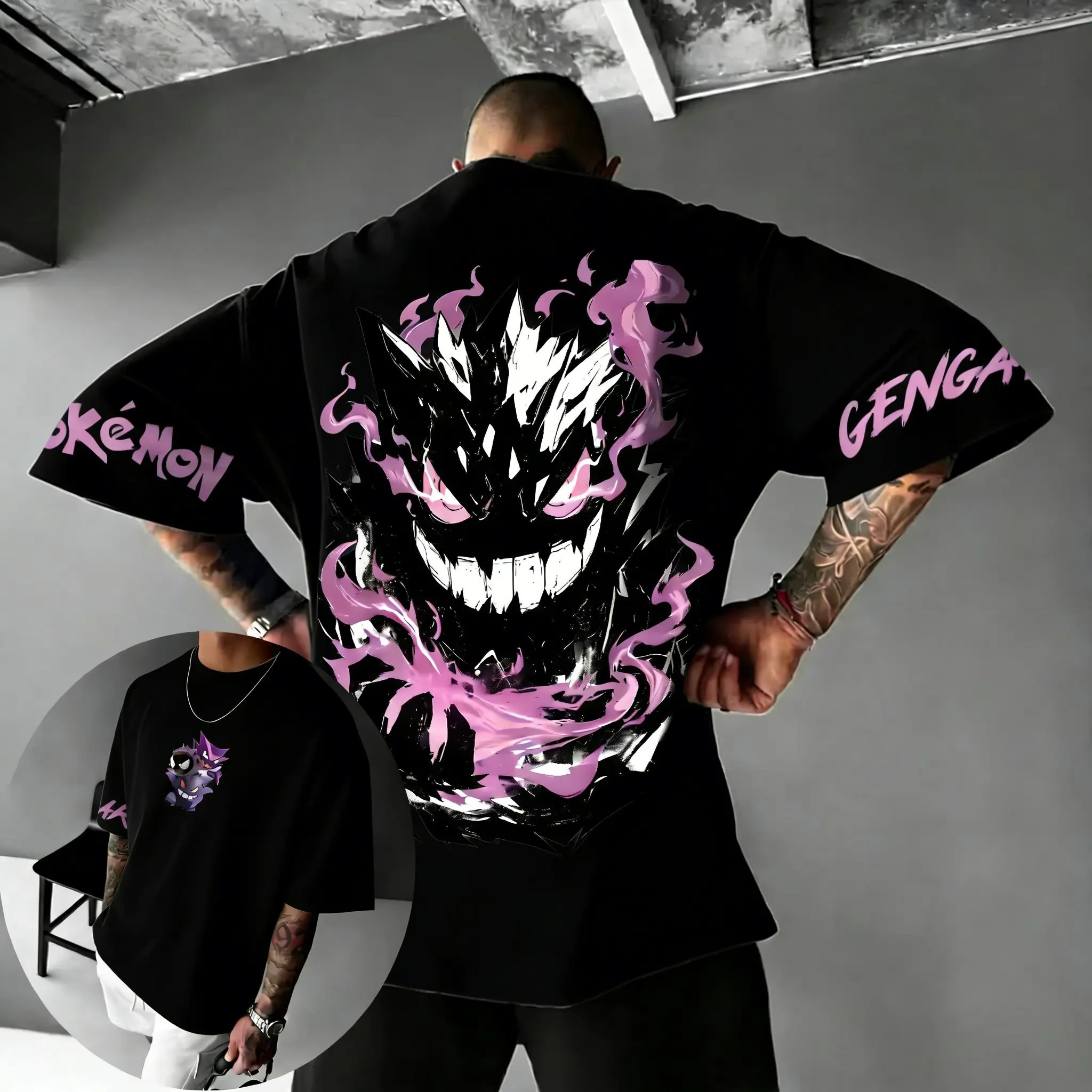camiseta-grafica-gengar-anime-pokemon-2026-masculina-feminina-unissex-verao-streetwear-hip-hop-solta-casual-manga-curta