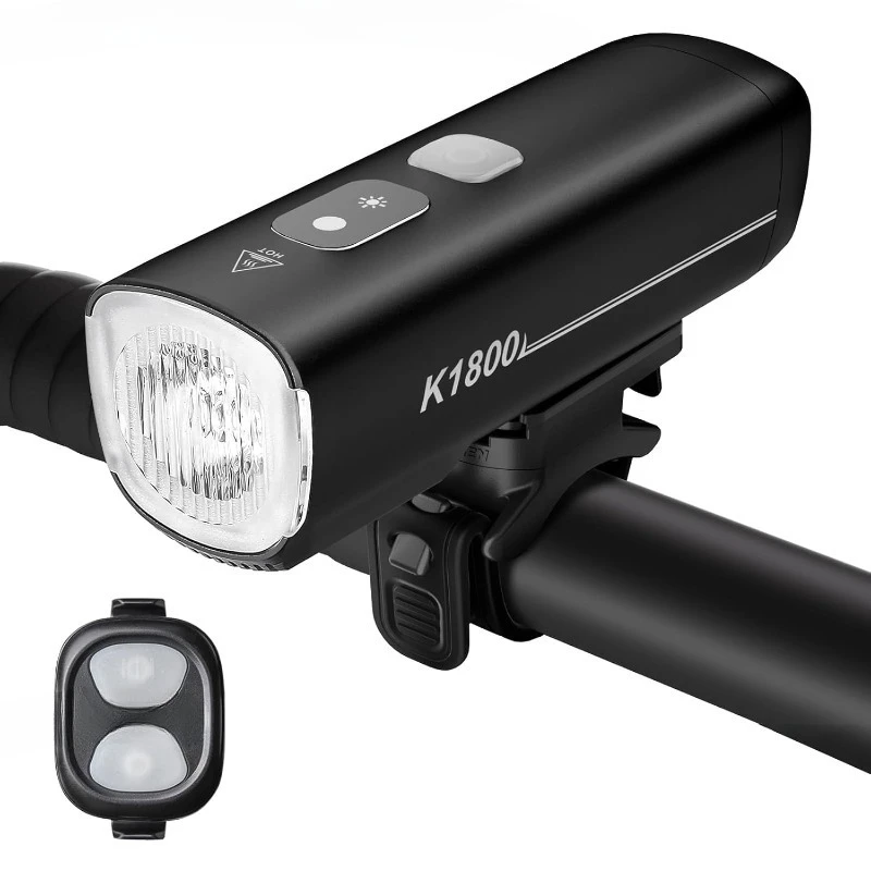 

K1800 Smart Bike Lights, Bright Bicycle Light with AI Night Riding Mode, Handlebar/Upside Down Mounted