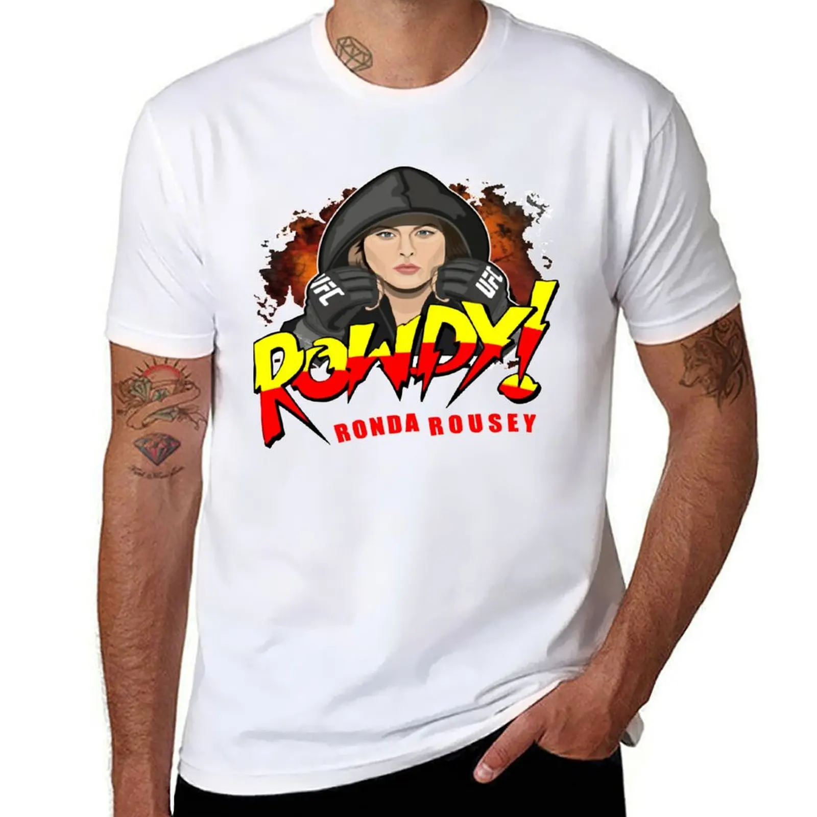 

Rowdy Ronda Rousey T-Shirt Quick Dry Training Short Sleeve Tee