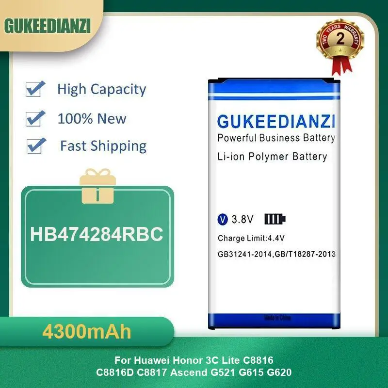 Battery For Huawei Honor 4A 3C 5X 6X 4X 50SE 9X 3X 50SE 8 60 Pro 50 20 Lite AL00 HB4342A1RBC HB474284RBC HB396481EBC HB396481EBC