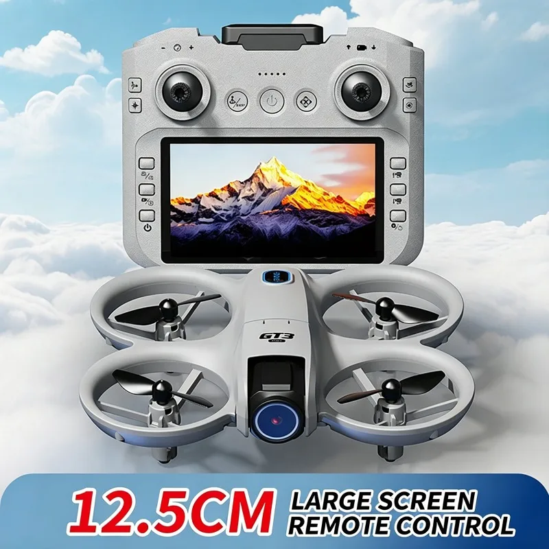 GT3 Drone with Remote Controller with 4.3" Screen Dual Camera Optical Flow Positioning Obstacle Avoidance Remote Control Drone - view 3
