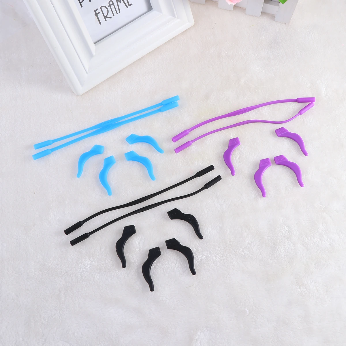 

6 Sets Eyeglass Retainer Glasses Cord Lanyard Holder Strap Child 3 Colors Elastic Silicone Durable Comfortable Kids Sports Anti