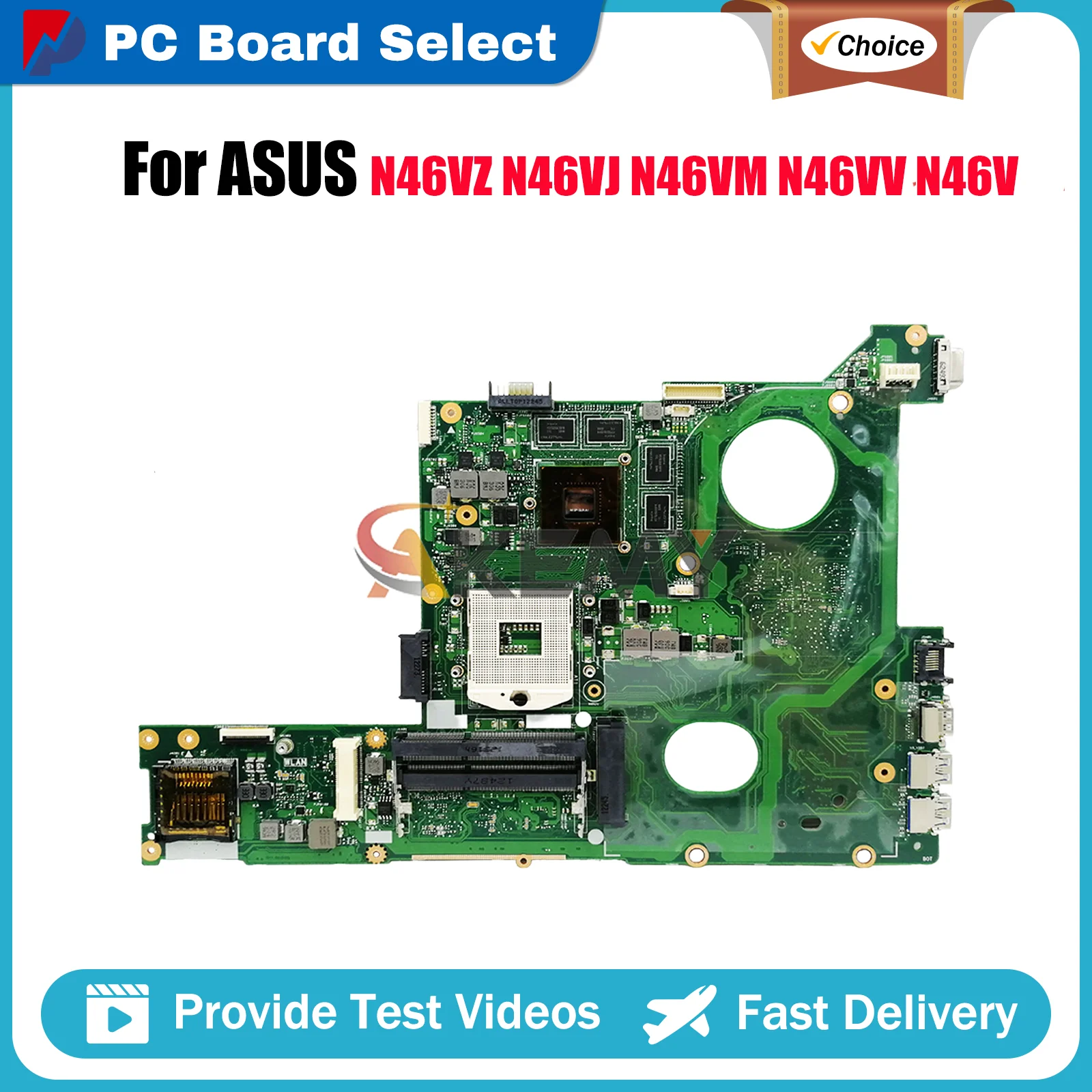 

N46VZ Laptop Motherboard For ASUS N46VM N46VJ N46VV N46V N46VB N46VZ Notebook Mainboard in stock 100% tests OK fast shipping